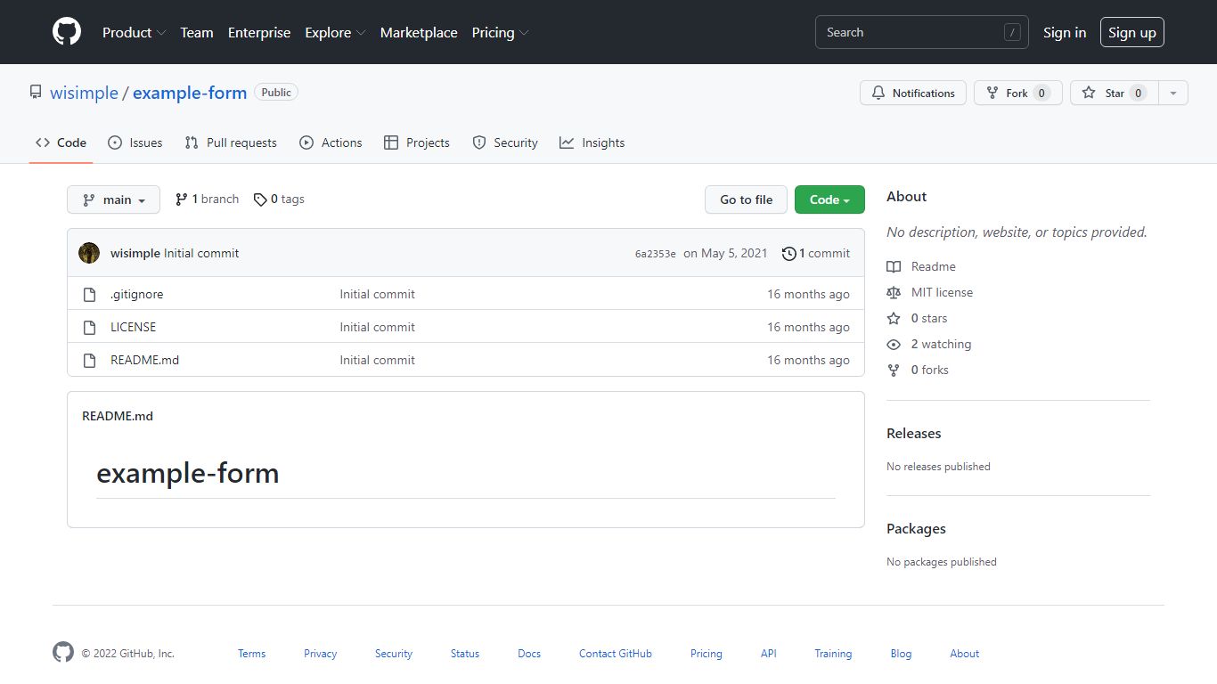 GitHub - wisimple/example-form
